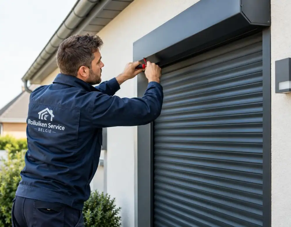 Technicien expliquant une panne de volet roulant Technicien expliquant une panne de volet roulant